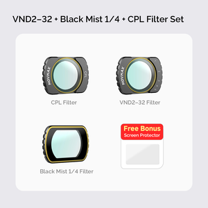 Movmax   VND2-32 + Black Mist 1/4 + CPL Filter Set For DJI Pocket 3