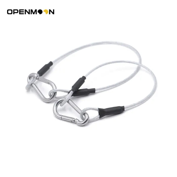 OPENMOON Gaffer Tape Wire Lanyard (Yellow) - Retractable Badge Holder With Stainless Steel Buckle